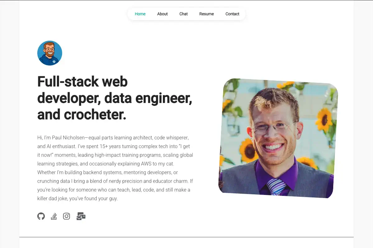 Paul Nicholsen website screenshot