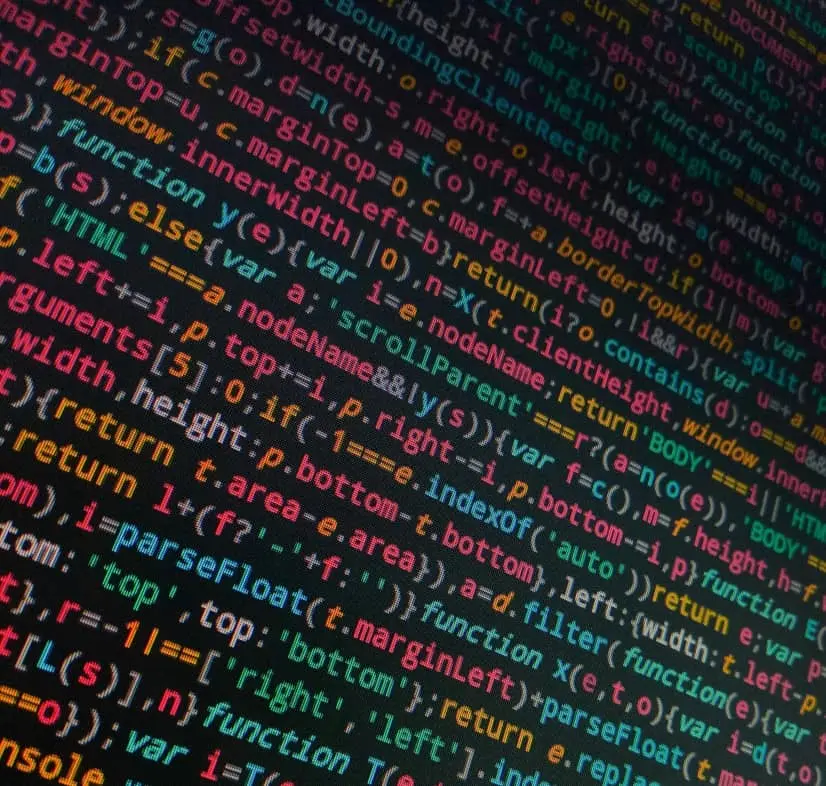 computer screen with code